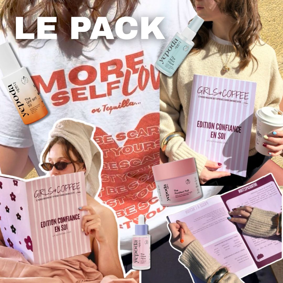 Pack GIRLS&COFFEE –  Magazine + T-shirt + Carnet
