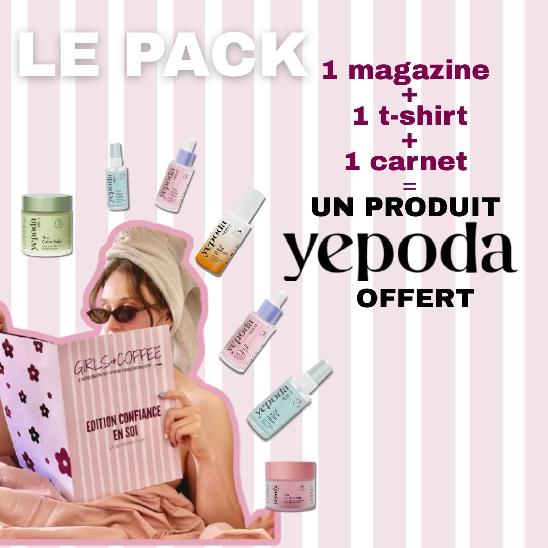 Pack GIRLS&COFFEE –  Magazine + T-shirt + Carnet